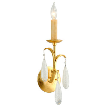 Prosecco 1-Light Wall Sconce, Gold Leaf