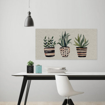 "Botanical Greens" Painting Print on Wrapped Canvas