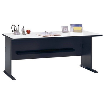 Series A 72W Office Desk in Slate and White Spectrum - Engineered Wood