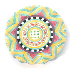 Taylor Fluted Rim Dinner Plate - Hitchcock Field | MacKenzie-Childs - Dinner Plates