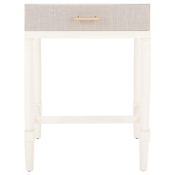Stella One Drawer Accent Table White