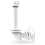 Allied Brass - Pipeline Upright Toilet Paper Holder, Matte White - Why go horizontal all the time? Time to go vertical. This upright toilet paper holder can also be used as a reserve roll holder. The Pipeline collection is the latest innovation for bathroom fittings from the Allied Brass Brand of products. This toilet tissue holder gives the industrial look of pipe fittings while blending aptly with both modern and traditional bathroom decor. This accessory is powder coated with lifetime materials to provide a decorative and clean finish. No wonder, this upright style toilet tissue holder gives continual service for years without any trouble. The choice of superior materials makes this item free from corrosion and rust. Toilet paper holder mounts firmly with color coordinating screws and comes with a limited lifetime warranty.