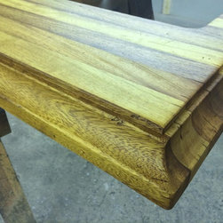Distressed Iroko Countertop - Kitchen Countertops