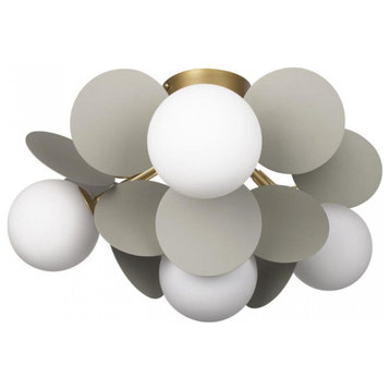 Creative Flower Branch LED Ceiling Lamp, Gray, 1 Ball