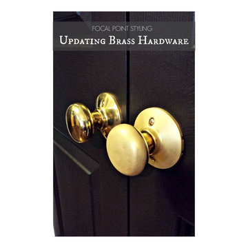 BLACK DOORS + BRASS SATIN HARDWARE - Lynda Quintero-Davids - Focal Point Styling