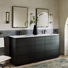 The Essen Bathroom Vanity, Charcoal, 72", Double Sink, Freestanding