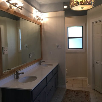 Coastal Farmhouse. I think I officially live for re-doing 80's master bathrooms.