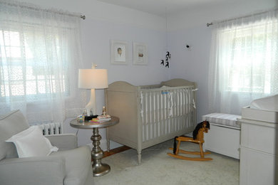 Design ideas for a traditional nursery in New York.