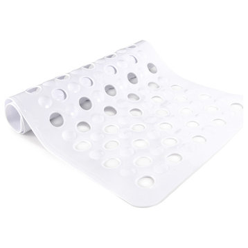 Kenney® Microban® Protected Vinyl Bath Mat, 27” L x 14.75” W, White