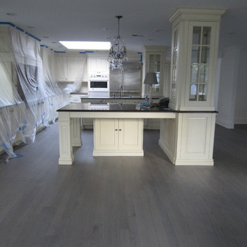 PORT WASHINGTON REFINISH: CUSTOM GREY STAIN & 3 COATS BONA NATURALE EXTRA MATTE