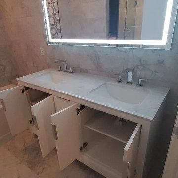 Bathroom Remodel (Mable Was Installed On Every Wall)