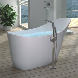 ADM Bathroom Freestanding Bathtub, White, 66.9" - SW-112 (67 x 30) - Bathtubs