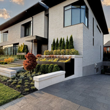Contemporary Indoor Pool & Landscaping in Saint-Laurent