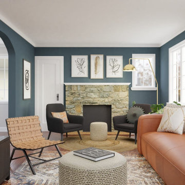 Modern Urban Living Room with a Scandinavian Look