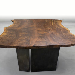Live Edge Claro Walnut Dining Table - Dining Tables