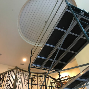 Plank ceilings for a new home in Yorba Linda