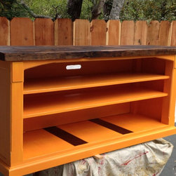 Large Reclaimed Wood Entertainment Table - Furniture
