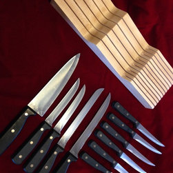 Custom in-drawer Knife Block - Knife Storage