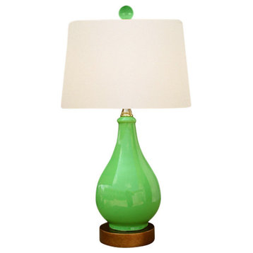 Green Porcelain Vase Table Lamp 17"