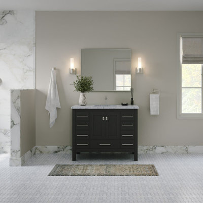 Kennedy Bathroom Vanity, Espresso, 42", Single Sink, Freestanding