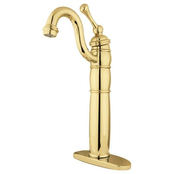 Single Handle Vessel Sink Faucet with Optional Cover Plate KB1422BL
