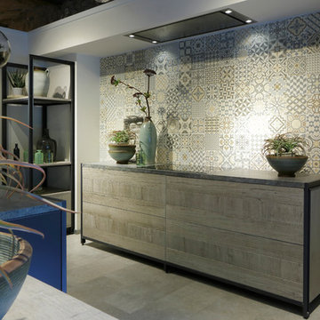 kitchen with potted plants