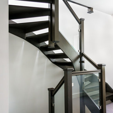 Bespoke Grey Oak Open Riser Staircase