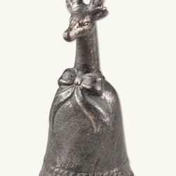 Come Hither Reindeer Hand Bell - Holiday Accents And Figurines