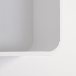 LUSSO STONE SOLID SURFACE STONE RESIN STORAGE CUBE MATT FINISH 600 CURVE - Products