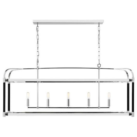 Generation Lighting LC1165PN Hadley Linear Chandelier in Polished Nickel