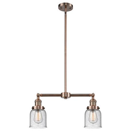 Innovations 2-LT Small Bell 22" Chandelier - Antique Copper