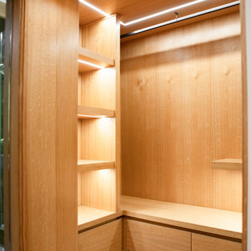 Master Bathroom Renovation and Custom Closet Built in Highland Park