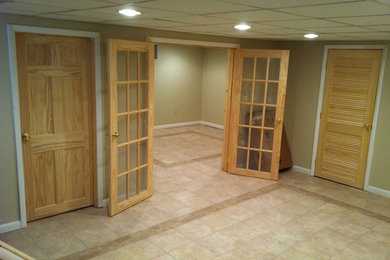 Example of a classic basement design in Newark