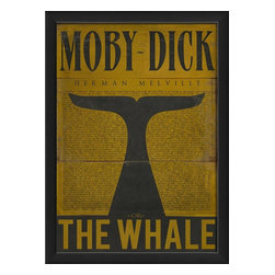 The Artwork Factory - Moby Dick Framed Artwork, Small - Prints And Posters