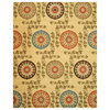 Ivory Transitional Floral Mandana Area Rug