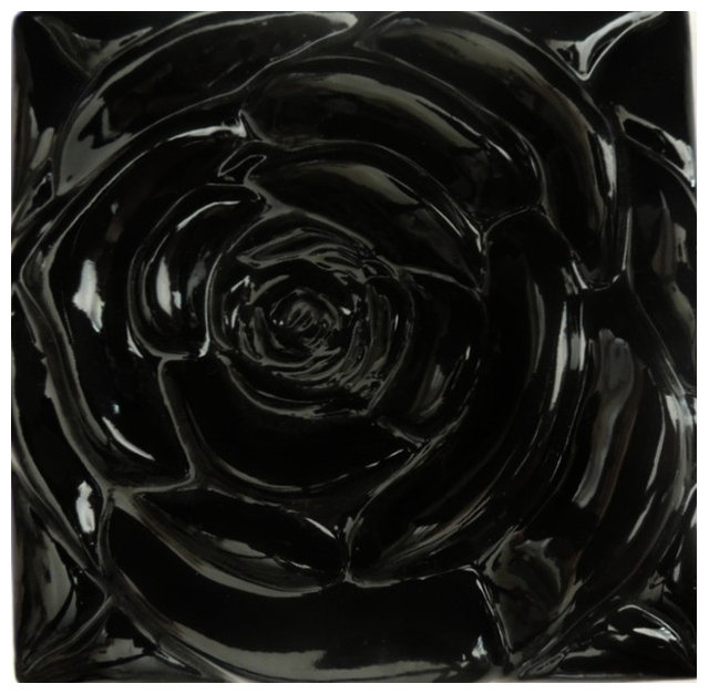 Black Rose Black Rose Tile Contemporary Tile by J Roza Inc