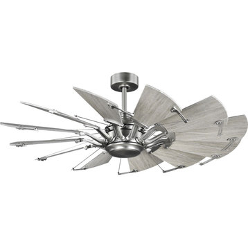Springer 52" 12-Blade DC Motor Windmill Ceiling Fan, Antique Nickel