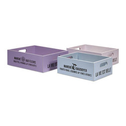 IMAX French Market Trays - Set Of 3 - SKU: 72121-3 - Major Kitchen Appliance Parts And Accessories