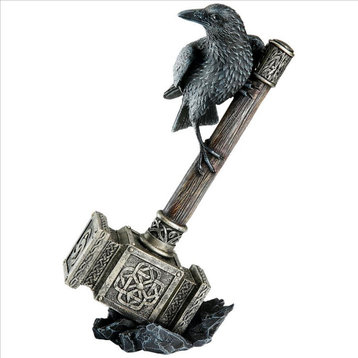 Design Toscano Crow Perched On Celtic Axe