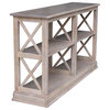 International Concepts Hampton 60" Console Table in Washed Gray Taupe