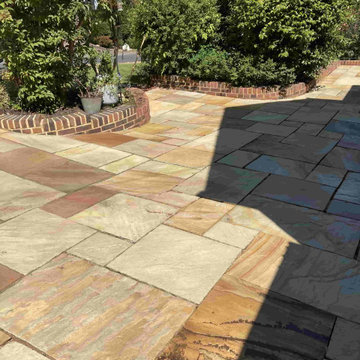 Renovating a Large Indian Sandstone Patio in Southborough