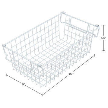 Set of 2 Storage Bins Basket Set for Toy, Kitchen, Closet, and Bathroom Storage