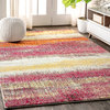 Contemporary POP Modern Abstract Vintage Area Rug, Cream/Pink, 3 X 5