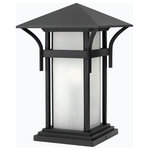 Hinkley - Harbor 1-Light Outdoor Light In Satin Black - Hinkley Harbor 1-Light Outdoor Light In Satin BlackHarbor has an updated nautical feel with style inspired by the clean, strong lines of a welcoming lighthouse. Sturdy and structural, the robust construction features just enough interest to be captivating without overwhelming the simplistic vibe. Let the light of Harbor guide you home.It measures 18" high x 12" long x 12" wide. This light uses 1 Med. LED bulb(s). Wet rated. Can be used in wet environments like uncovered outdoor areas.This product is made to order and will take longer to ship to you.  This light requires 1 , 4W Watt Bulbs (Not Included) UL Certified.
