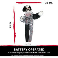 Life-Size Animatronic Clown, Indoor/Outdoor Halloween Decoration