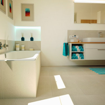 Baddesign- einfach, schlicht, schön, Badezimmersanierung in Herford