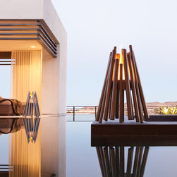 EcoSmart Fire Stix Outdoor Fireplace - Stainless Steel - Outdoor Fireplaces
