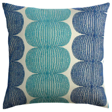 The Pillow Collection Blue Mahoney Throw Pillow, 22"x22"