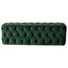 Grace Tufted Bench, Forest Green