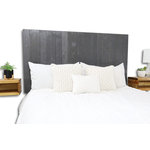 Barn Walls - Handcrafted Headboard, Hanger Style, Gray, Queen - [Floating Panels] Built with individual panels that can be easily hung side by side onto the wall like a picture frame. They do not attach to a bed frame, as the height can be adjusted to your convenience.